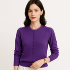 Lavinque Sweater Pull Boutonné Col Plissé | Élégant & Douillet | Détail Raffiné