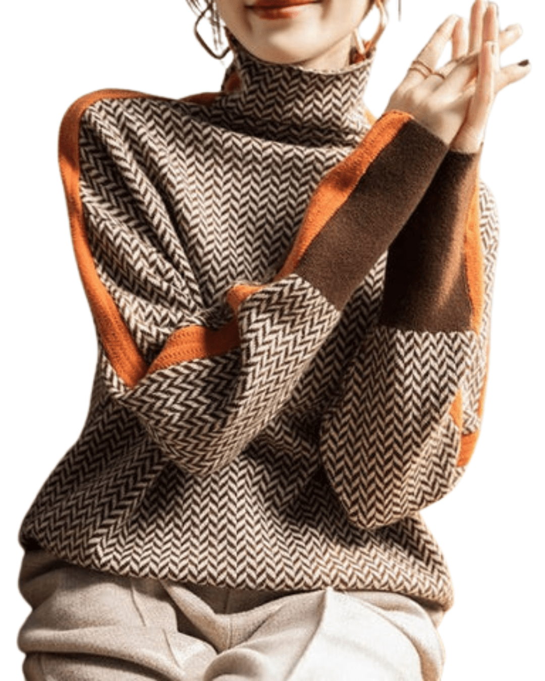 Lavinque Sweater Pull Col Montant | Maille Chaude | Élégant et Moderne
