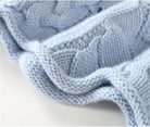 Lavinque Sweater Pull Col Roulé | Bleu Ciel | Maille Torsadée et Chaleur Hivernale