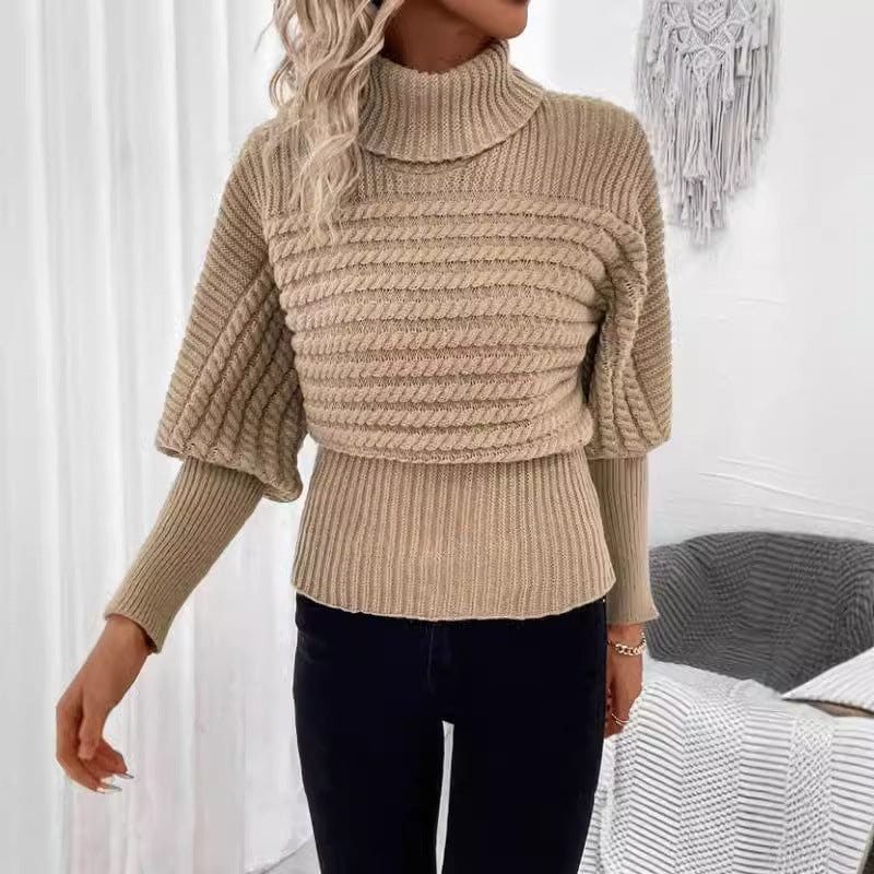 Lavinque Sweater Pull Col Roulé | Maille Tricotée | Élégant et Chaleureux