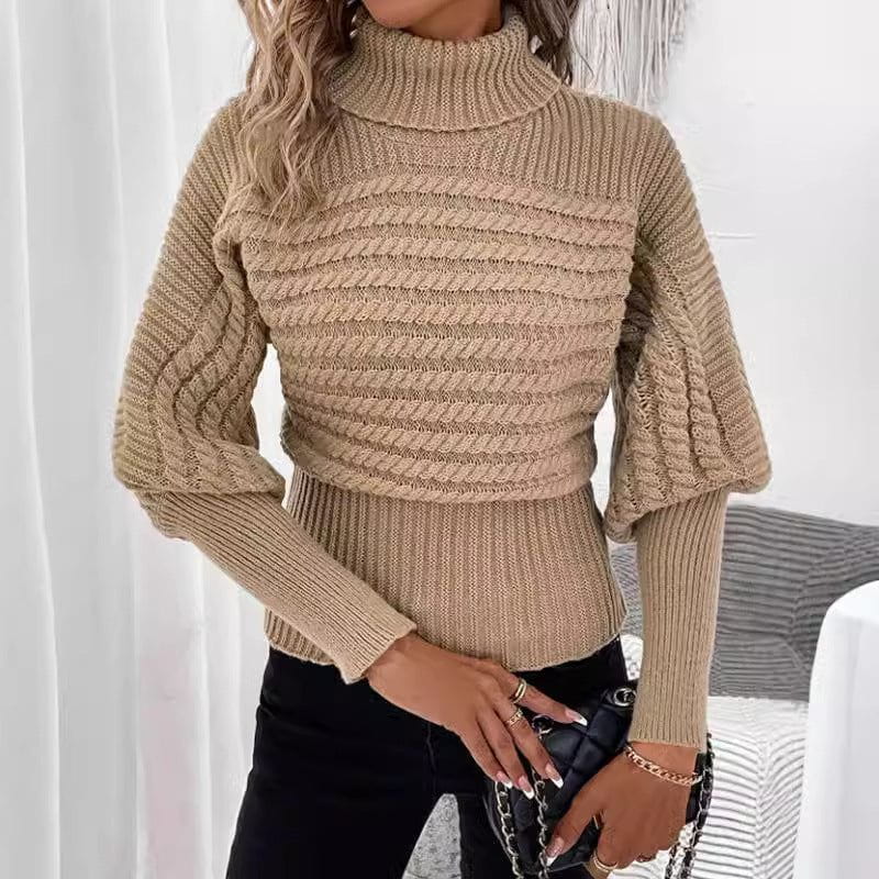 Lavinque Sweater Pull Col Roulé | Maille Tricotée | Élégant et Chaleureux