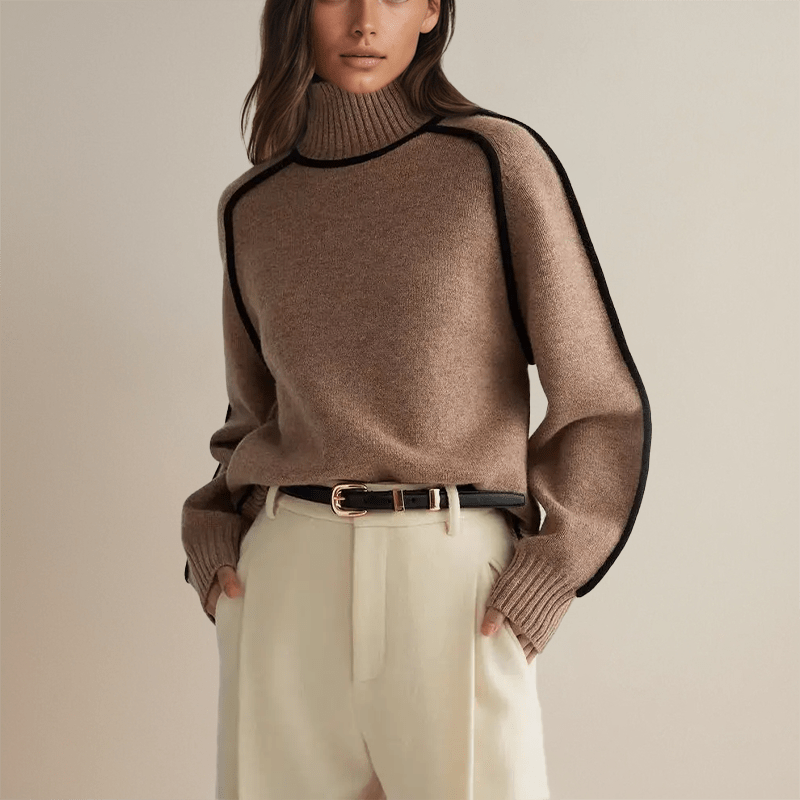 Lavinque Sweater Pull Col Roulé Oversize | Hiver | Élégance & Confort