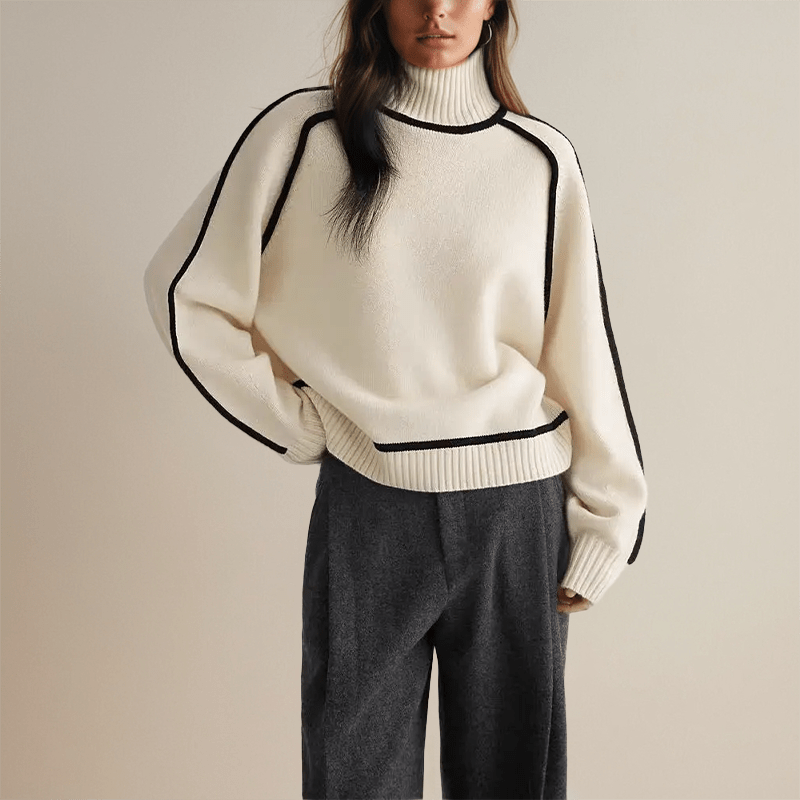 Lavinque Sweater Pull Col Roulé Oversize | Hiver | Élégance & Confort
