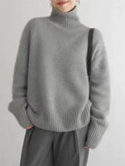Lavinque Sweater Pull Col Roulé Oversize | Laine & Cachemire | Doux et Élégant
