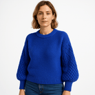 Lavinque Sweater Pull Crème Texturé | Maille Ajourée | Doux et Élégant