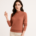 Lavinque Sweater Pull Dentelle Géométrique | Rose Tendance | Élégant et Doux au Toucher
