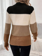 Lavinque Sweater Pull Doux à Rayures Dégradée | | Élégant et Confortable