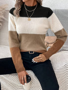 Lavinque Sweater Pull Doux à Rayures Dégradée | | Élégant et Confortable