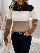 Lavinque Sweater Pull Doux à Rayures Dégradée | | Élégant et Confortable