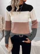 Lavinque Sweater Pull Doux à Rayures Dégradée | | Élégant et Confortable