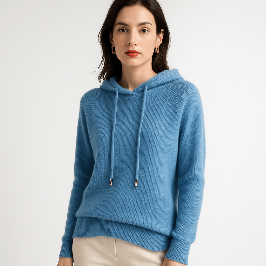 Lavinque Sweater Pull en Cachemire Bleu | Ultra Doux & Élégant | Coupe Décontractée