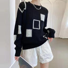 Lavinque Sweater Pull Graphique Géométrique | Maille Douce | Moderne et Confortable
