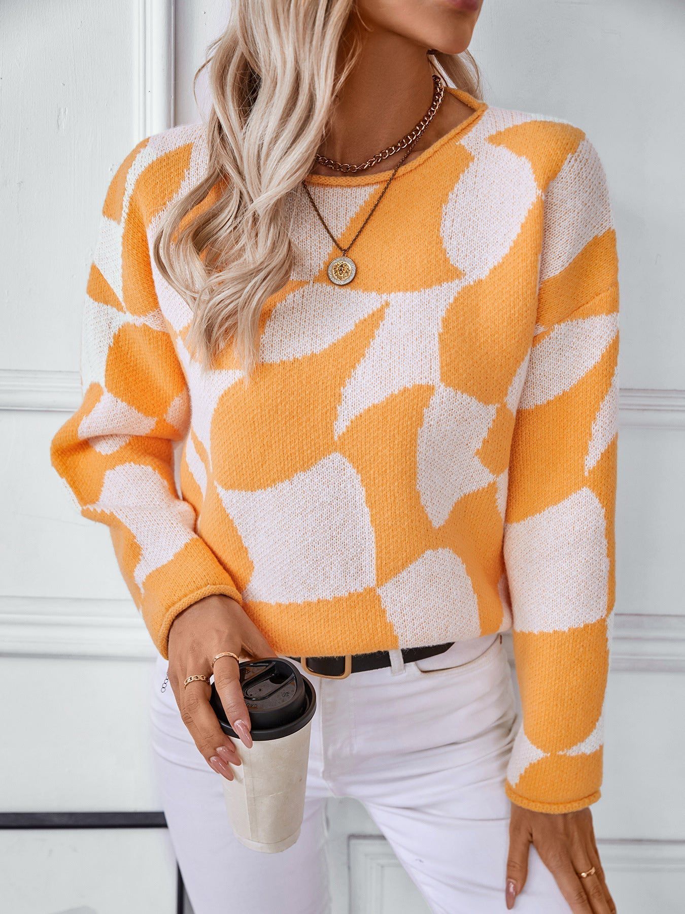 Lavinque Sweater Pull Graphique | Tricot Doux | Confort et Modernité