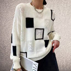 Lavinque Sweater Pull Graphique | Tricot Doux | Style Moderne et Original