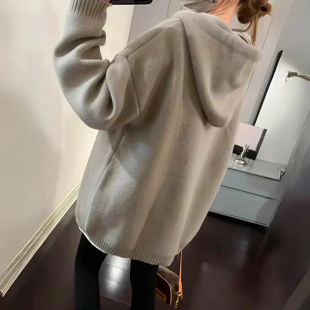 Lavinque Sweater Pull Oversize à Capuche Smiley | Streetwear | Confort et Style Décontracté