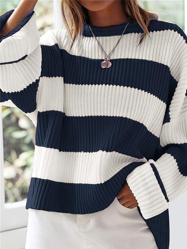 Lavinque Sweater Pull Oversize Femme | Doux et Confortable | Motif Rayé