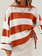 Lavinque Sweater Pull Oversize Femme | Doux et Confortable | Motif Rayé