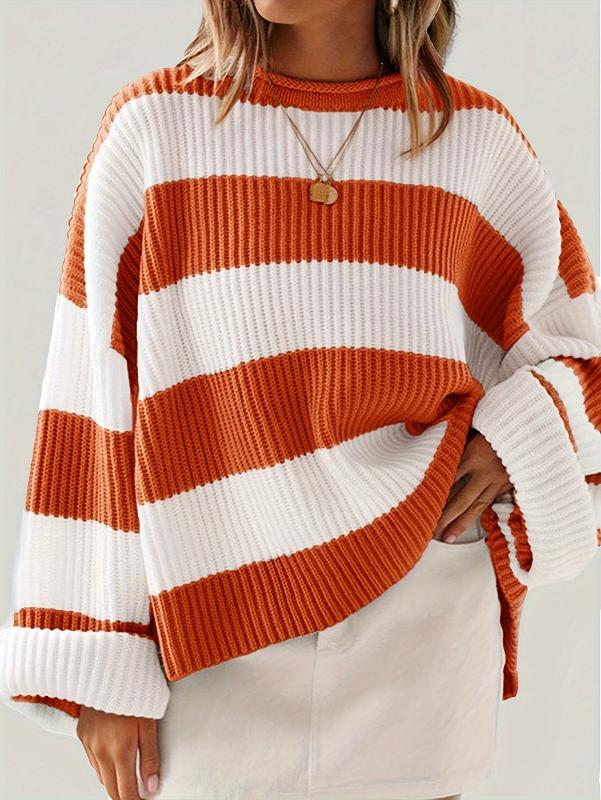 Lavinque Sweater Pull Oversize Femme | Doux et Confortable | Motif Rayé