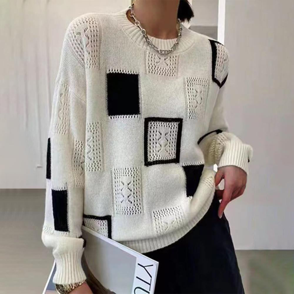 Lavinque Sweater Pull Oversize Patchwork | Tendance | Chaleur et Originalité
