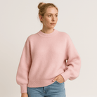 Lavinque Sweater Pull Rose Pastel | Maille Duveteuse | Douceur et Minimalisme