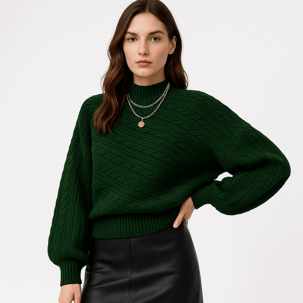 Lavinque Sweater Pull Torsadé Femme | Tricot Texturé | Coupe Ample Élégante
