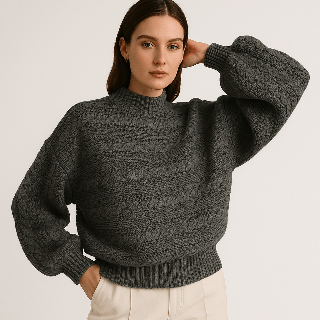 Lavinque Sweater Pull Torsadé Femme | Tricot Texturé | Coupe Ample Élégante