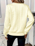 Lavinque Sweater Pull zippé en maille torsadée | Jaune | Chaleureux et tendance