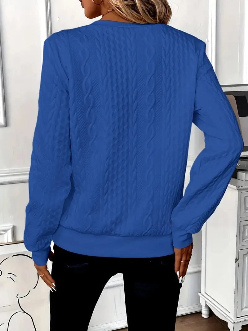 Lavinque Sweater Pull zippé en maille torsadée | Jaune | Chaleureux et tendance