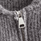 Lavinque Sweater Pull Zippé Oversize Bleu-Gris | Maille Épaisse | Confort & Style