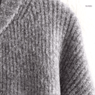 Lavinque Sweater Pull Zippé Oversize Bleu-Gris | Maille Épaisse | Confort & Style