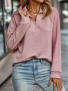 Lavinque Sweater Pull Zippé | Tricot Doux | Confort et Style