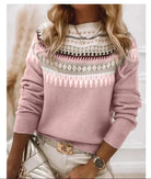 Lavinque Sweater Rose clair / S Pull Hiver Scandinave | Rose | Doux et Chaleureux