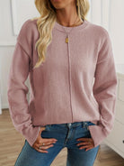 Lavinque Sweater Rose / S Pull ample en maille douce | Pull | Élégance et confort quotidien