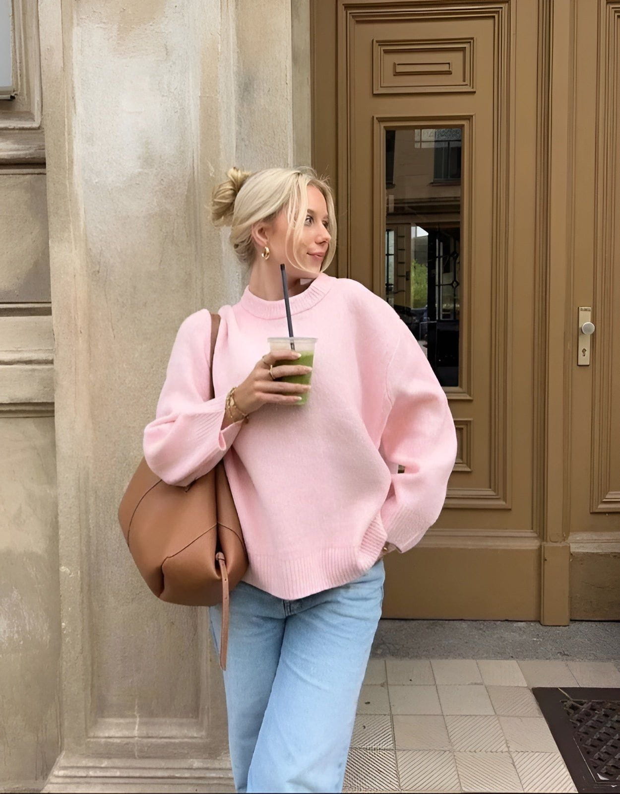 Lavinque Sweater Rose / S Pull Femme | Oversize & Doux | Confort et Élégance Décontractée