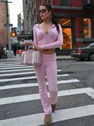 Lavinque Sweater Rose / XS Gilet Court Femme | Tricot Côtelé & Capuche | Look Moderne et Confortable