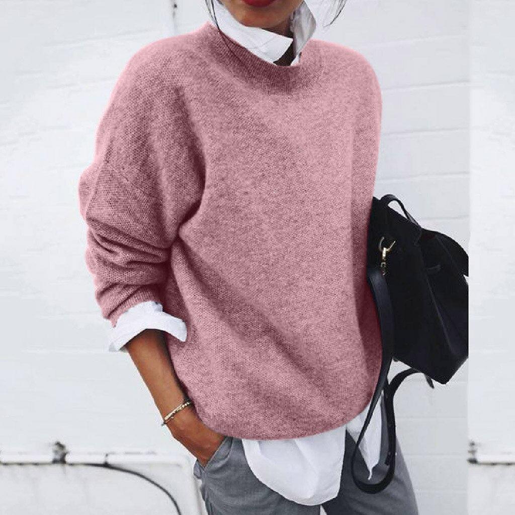 Lavinque Sweater Rose / XS Pull Loose en Maille Douce | Moutarde | Décontracté et Élégant