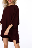 Lavinque Sweater Rouge-brun / S Robe Pull Oversize | Marron | Confort et Élégance Décontractée
