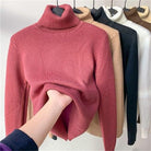 Lavinque Sweater Rouge / S Pull Col Roulé Hiver | Doublure Chaude | Élégant et Confortable