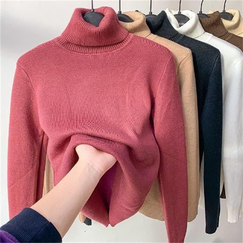 Lavinque Sweater Rouge / S Pull Col Roulé Hiver | Doublure Chaude | Élégant et Confortable