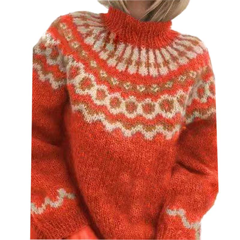 Lavinque Sweater Rouge / S Pull Tricoté Nordique | Chaleureux | Doux et Authentique