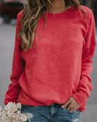 Lavinque Sweater Rouge / S Sweatshirt Basique à Manches Longues | Confort Décontracté | Doux & Polyvalent