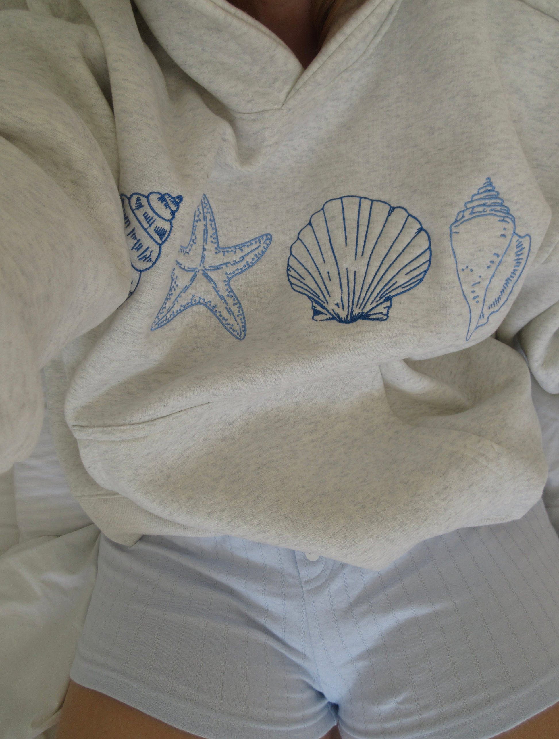 Lavinque Sweater Sweat à Capuche Brodé | Doux & Confortable | Motif Marin