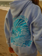 Lavinque Sweater Vagues bleues / S Sweat à Capuche Oversize Surf Vibes | Confort & Style Décontracté | Parfait pour l'Été
