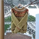 Lavinque Sweater Vert militaire / S Pull Hiver Scandinave | Rose | Doux et Chaleureux