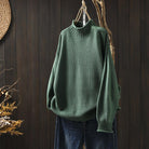 Lavinque Sweater Vert / S Pull Col Montant Oversize | Vert | Chaud et Tendance