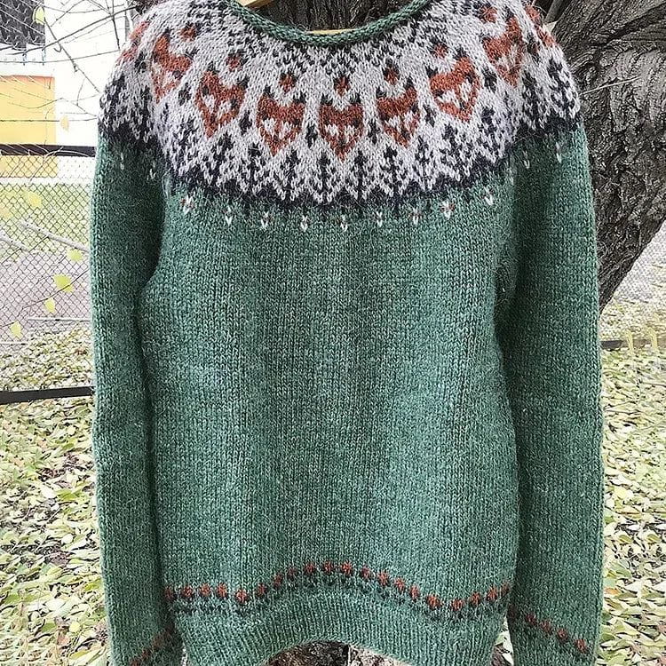 Lavinque Sweater Vert / S Pull Hiver Scandinave | Rose | Doux et Chaleureux