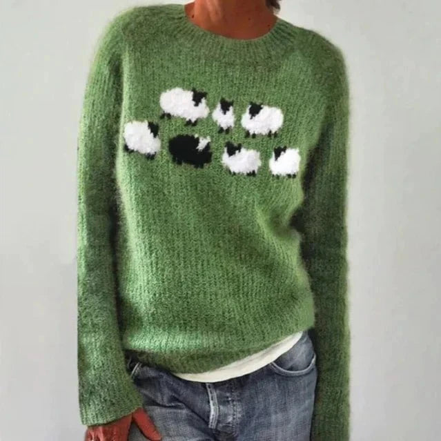 Lavinque Sweater Vert / S Pull Rayé en Maille | Doux et Coloré | Coupe Décontractée
