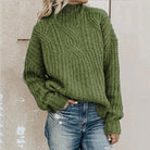 Lavinque Sweater Vert / XS Pull Maille Torsadée | Élégant | Chaleur et Confort