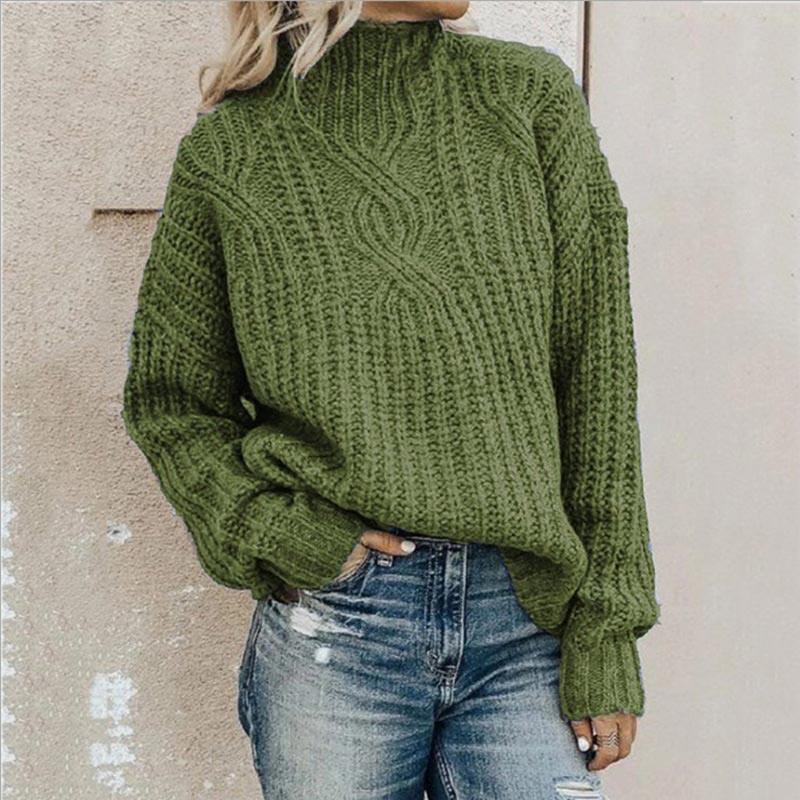 Lavinque Sweater Vert / XS Pull Maille Torsadée | Élégant | Chaleur et Confort