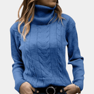 Lavinque sweaters Bleu / XS Pull Col Roulé Torsadé | Chaud | Élégant et Confortable